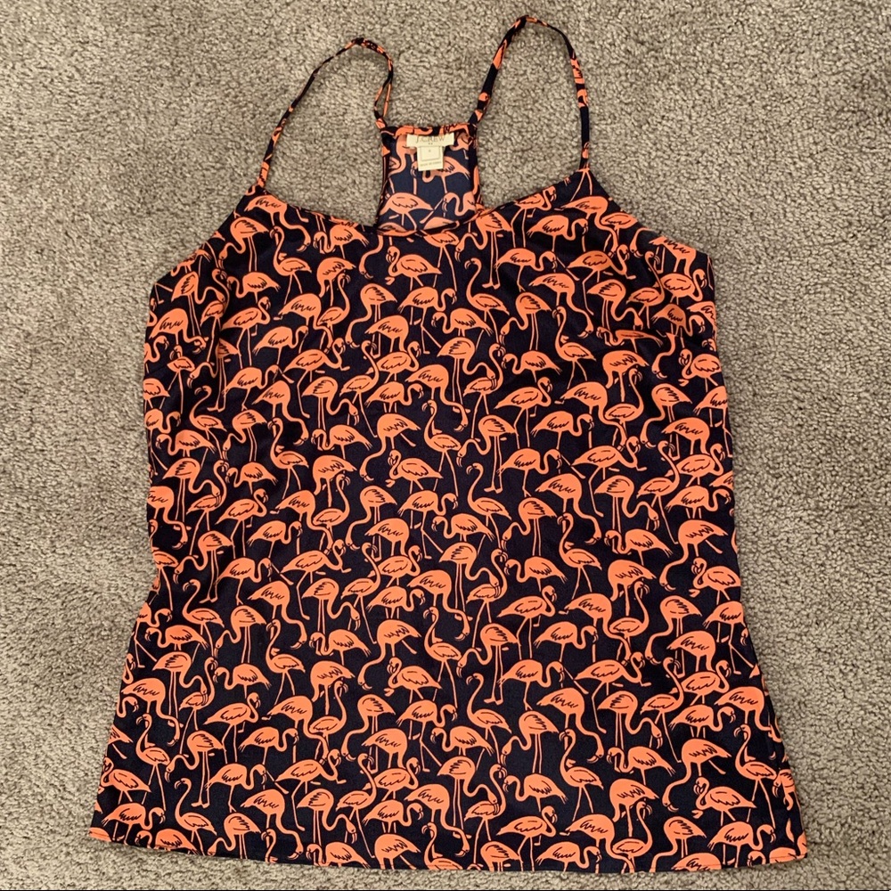 J. Crew Flamingo Tank Top